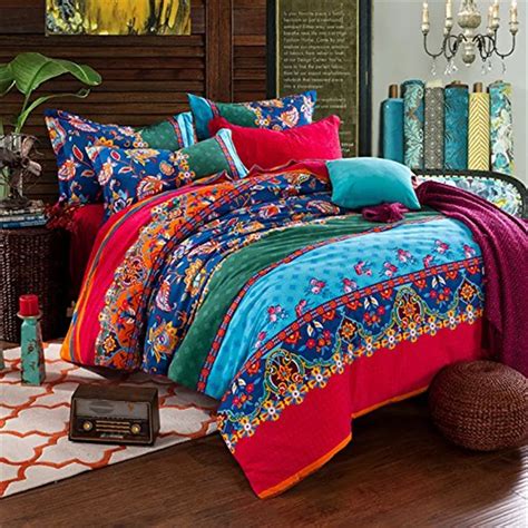 bohemian comforter set full|boho style full comforter set.